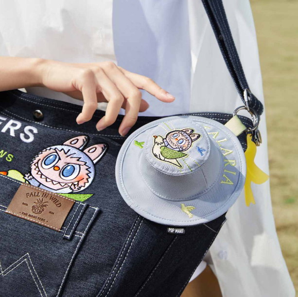 THE MONSTERS FALL IN WILD SERIES-Denim Messenger Bag